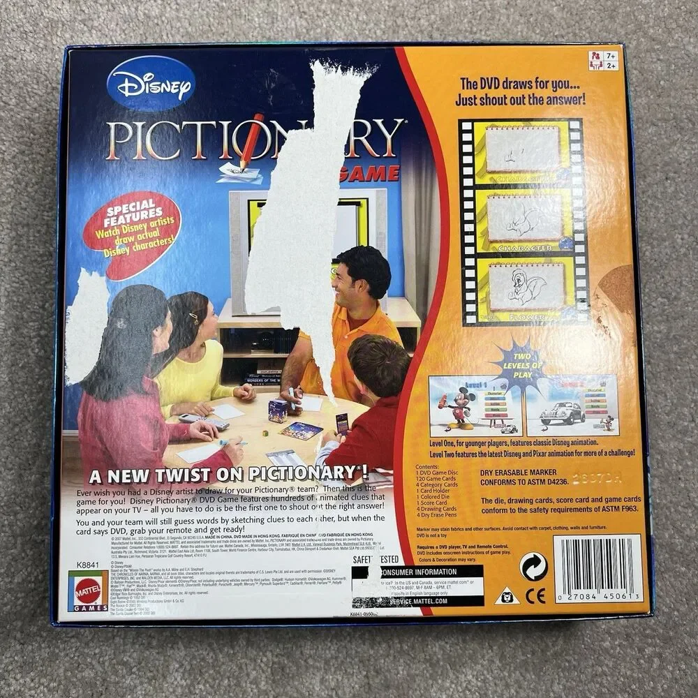 Disney Pictionary DVD Game by‎ Mattel 2007 Edition